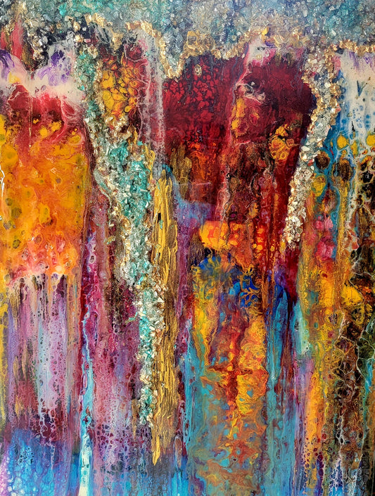 Lava of the hearth - Abstract painting