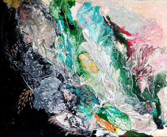 Modern mixing acrylic painting