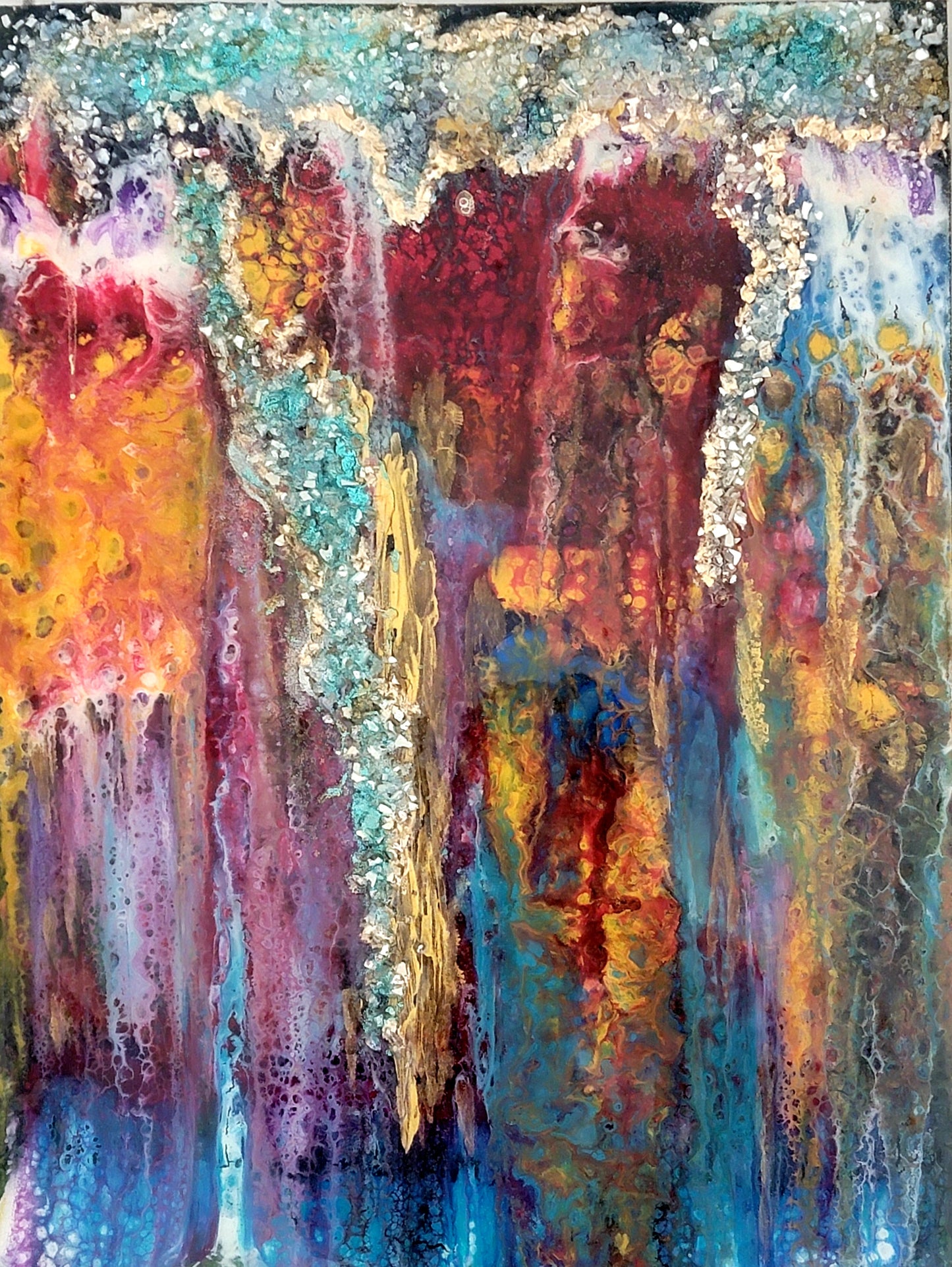 Lava of the hearth - Abstract painting