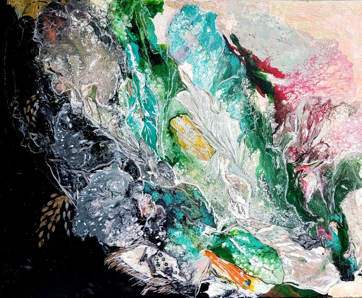 Modern mixing acrylic painting